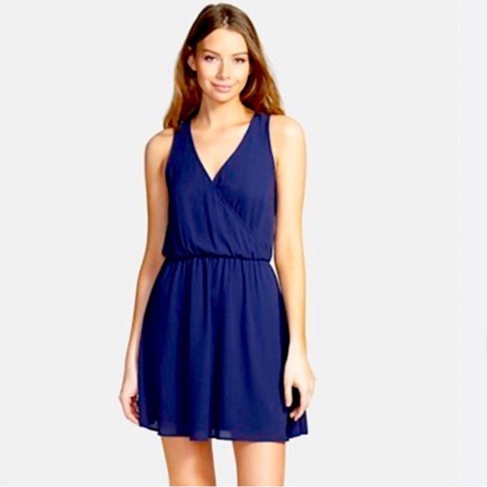 Lush Navy Blue Midi Dress